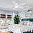 46" Low Profile Flush Mount Ceiling Fan Light With Remote/app Control-266126132