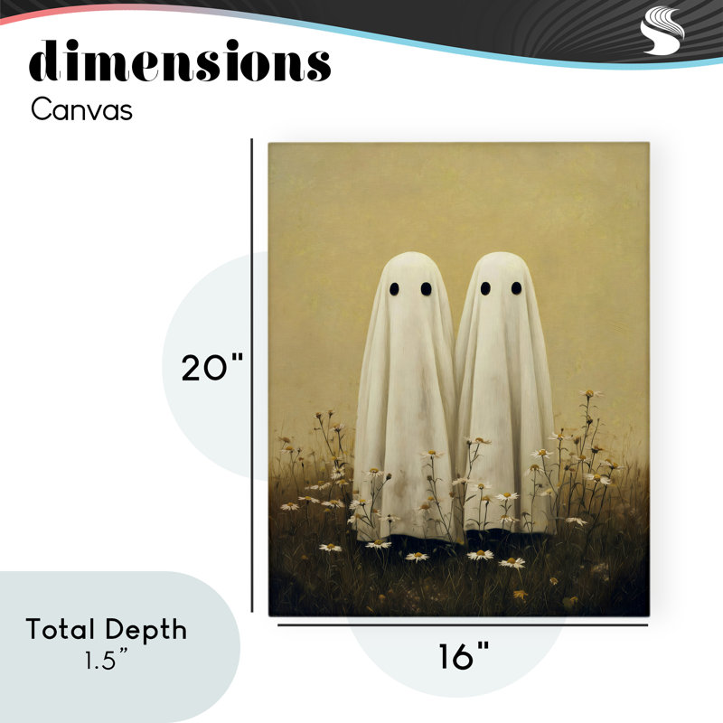 Daisy Ghost Couple, toile par Arlington Prints, H 20 po x l 16 po