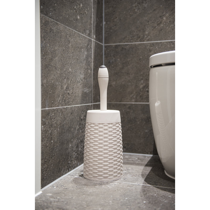 Rattan Free-Standing Toilet Brush and Holder
