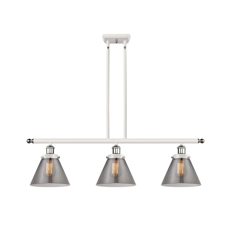 Aniko 3 - Light Kitchen Island Pendant, Plated Smoke, No Bulb Included