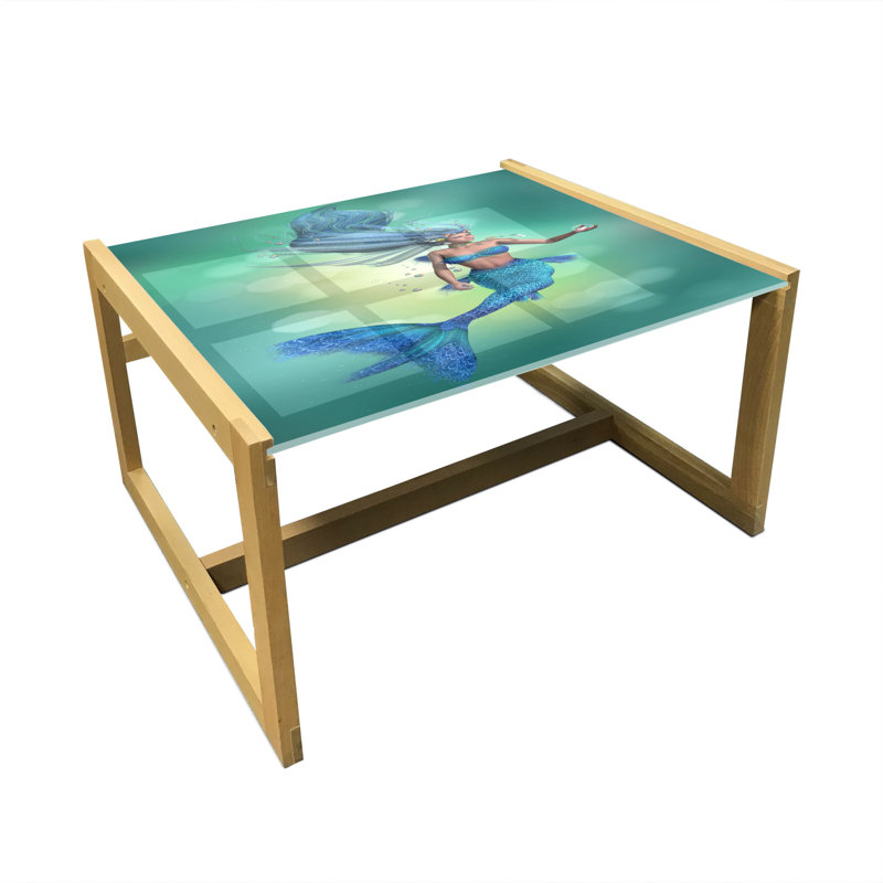 Irmgardt Sled Coffee Table, 40cm H x 74cm W x 62cm D