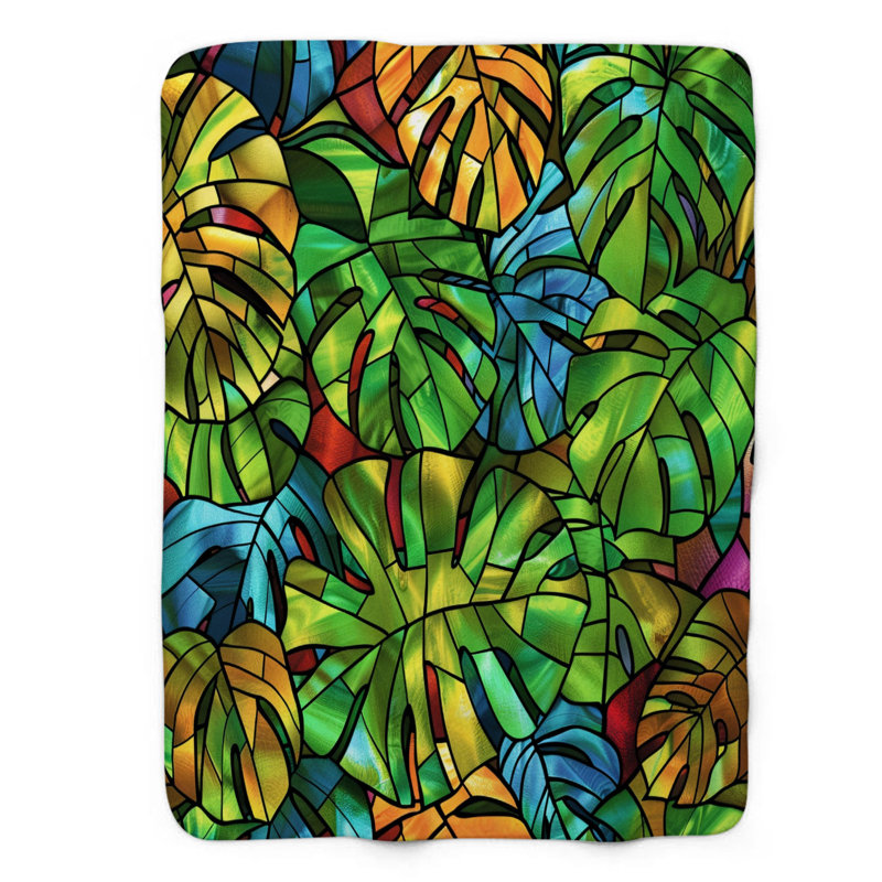 Feuille de verre - Couverture en sherpa de qualité supérieure 1 pièce, Lit simple