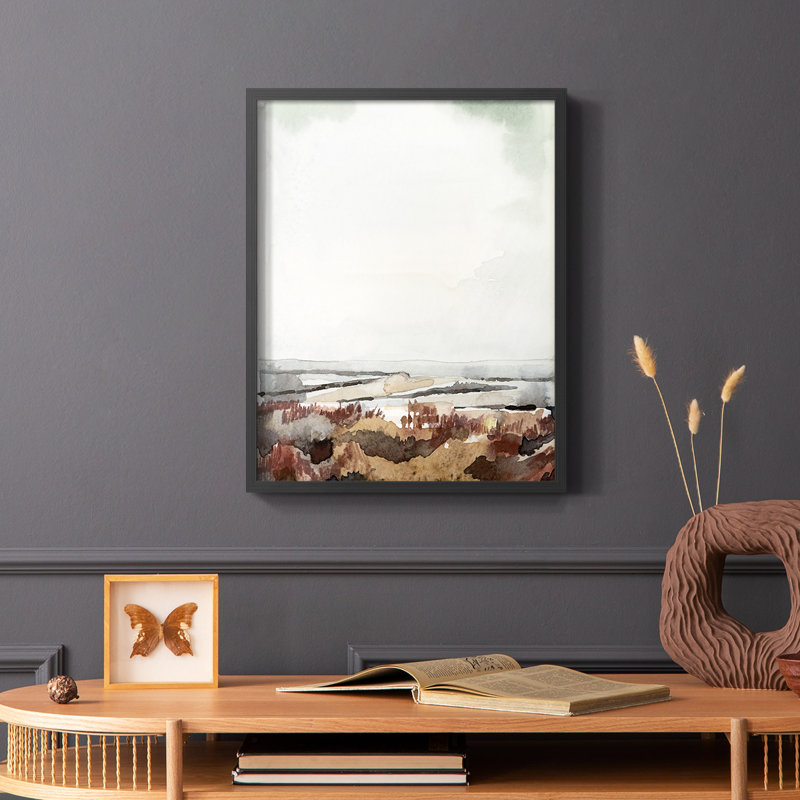 Coastal Inlet Study I, reproduction encadrée - bois massif, H 28 po x l 22 po, Noir