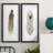 Soft Feather I - Natural History Print, Matted and Framed Under Acrylic Glass, Set of 2, Study and Living Room Wall Art