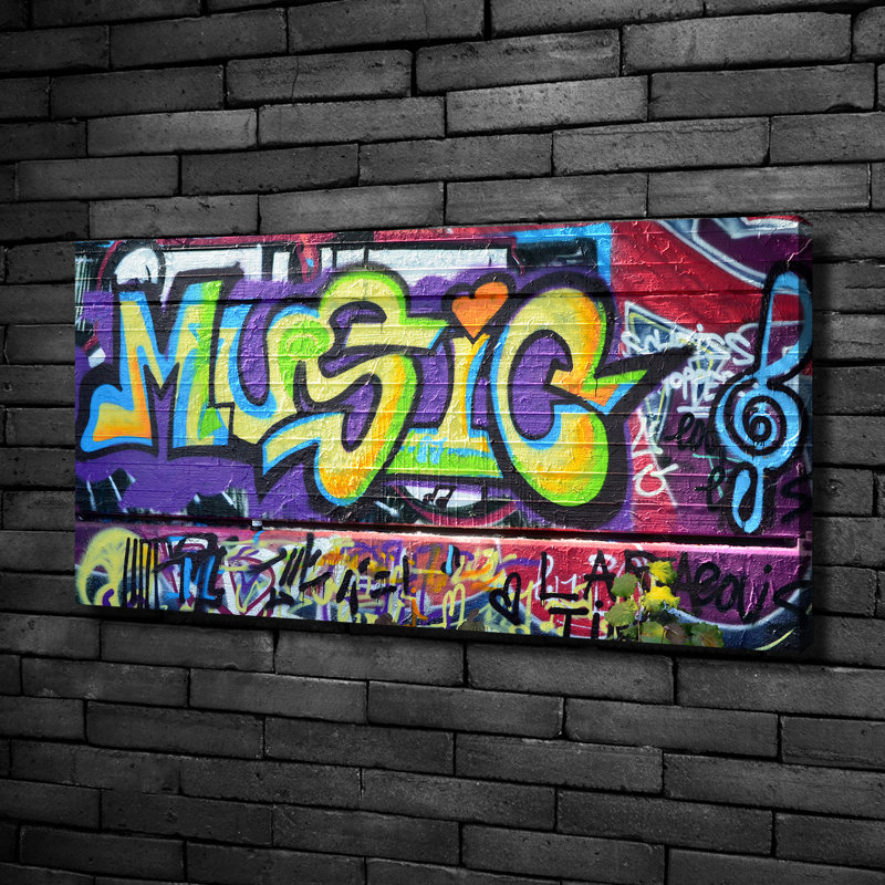 Graffiti On The Wall - No Frame Print on Canvas