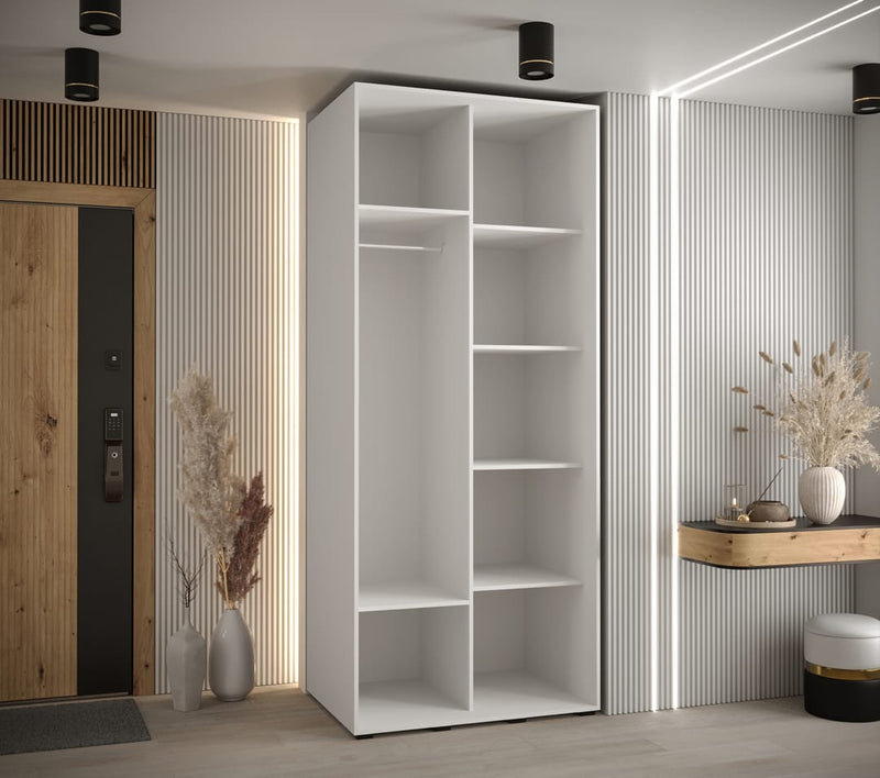 Cannes XI 2 Door Glass Steel Wardrobe