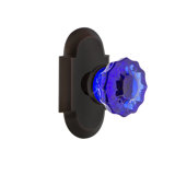Cottage Plate with Crystal Cobalt Door Knob