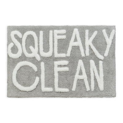 Erica Squeaky Clean Slogan Bath Mat