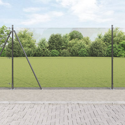 Welded Wire Fence With 7 Flanged Posts Steel