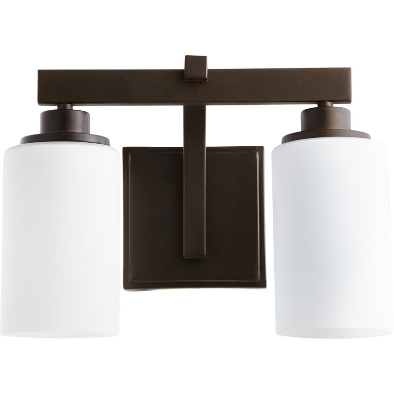 Éclairage pour salle de bain 2 lumières Radita, Bronze huilé