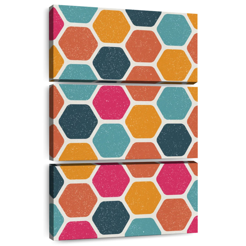 Avery Mid-Century Hexagon Pattern, 32" H x 20" W
