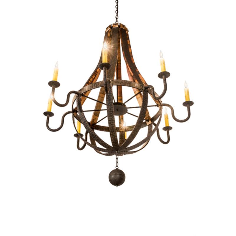 Barrel Stave 8 - Light Chandelier