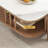 Nordic solid wood granite coffee table