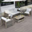 Ensemble de mobilier d'extérieur 4 pièces Seehill