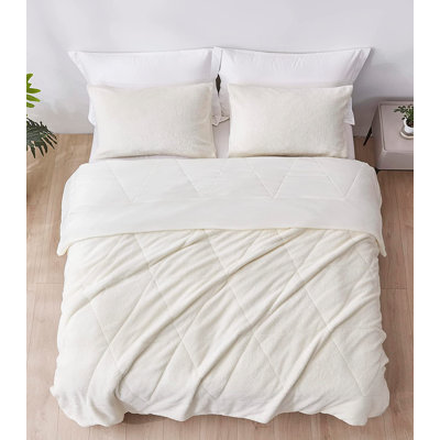Zane Sherpa Reversible Microfiber Comforter Set