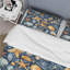 Ensemble de housse de couette orange et bleu Coastal Seashells III - Coastal-109145190