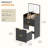 Compact Vanity Desk With Flip-up Led Mirror, Glass Drawer, And Hidden Stool Storage-608872369