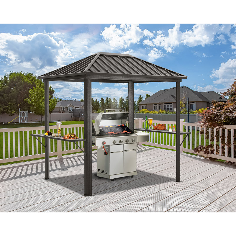 8 Ft. W x 6 Ft. D Aluminum Grill Gazebo