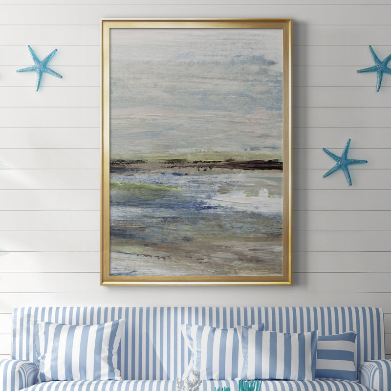 Wetlands II - Peinture sur toile encadrée, Cadre doré, H 18,5 po x l 24,5 po x P 1,5 po