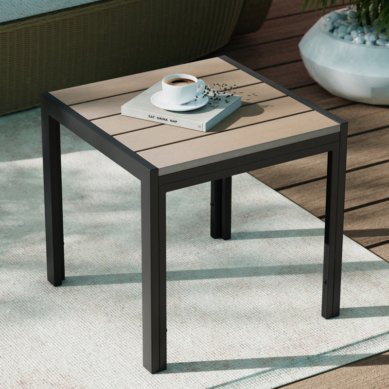Patio Square Side Table, Brown