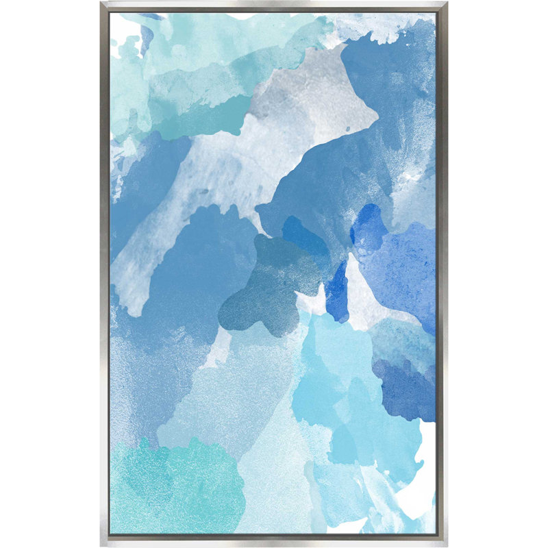 «Blue Skies», impression, H 51,5 po x l 31,5 po x P 2 po, Cadre flottant argent