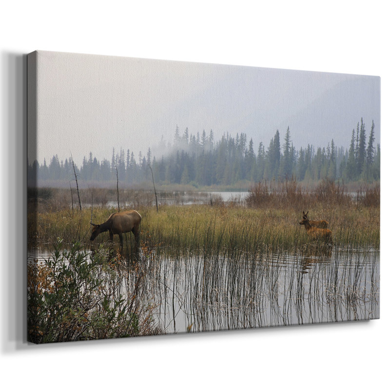 Out With The Twins-Gallery Wrapped Canvas, 12" H x 18" W