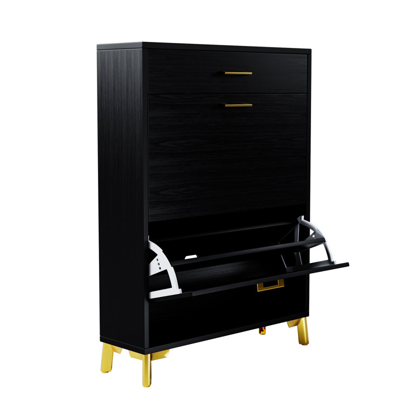 Armoire à chaussures pour le vestibule, Noir