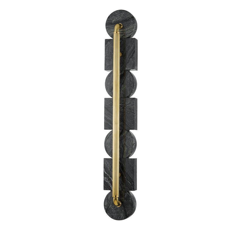 Sena 1 Light Wall Sconce, 32.5" H x 5" W x 5" D, Vintage Brass