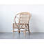 Chaise en bambou pur avec dossier arrondi