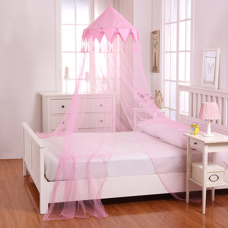  Lit à baldaquin pliable pour enfants, Rose