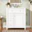 Meuble-lavabo de salle de bain avec lavabo en céramique, 30 po, armoire de rangement avec portes à fermeture douce et organisateur de porte-1619518445