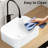 Rectangle Bathroom Vessel Sink In Milk White Ceramic Above Counter, Matte Texture For Enhanced Aesthetics, Easy To Clean And Maintain, 15.5 Depth, 11.8 Width, 5.62 Height, 16.78 Lb Weight American