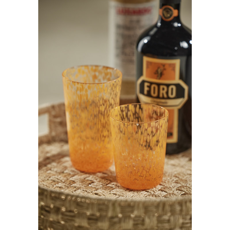Buck 16.06oz. Highball Glass Set, Orange