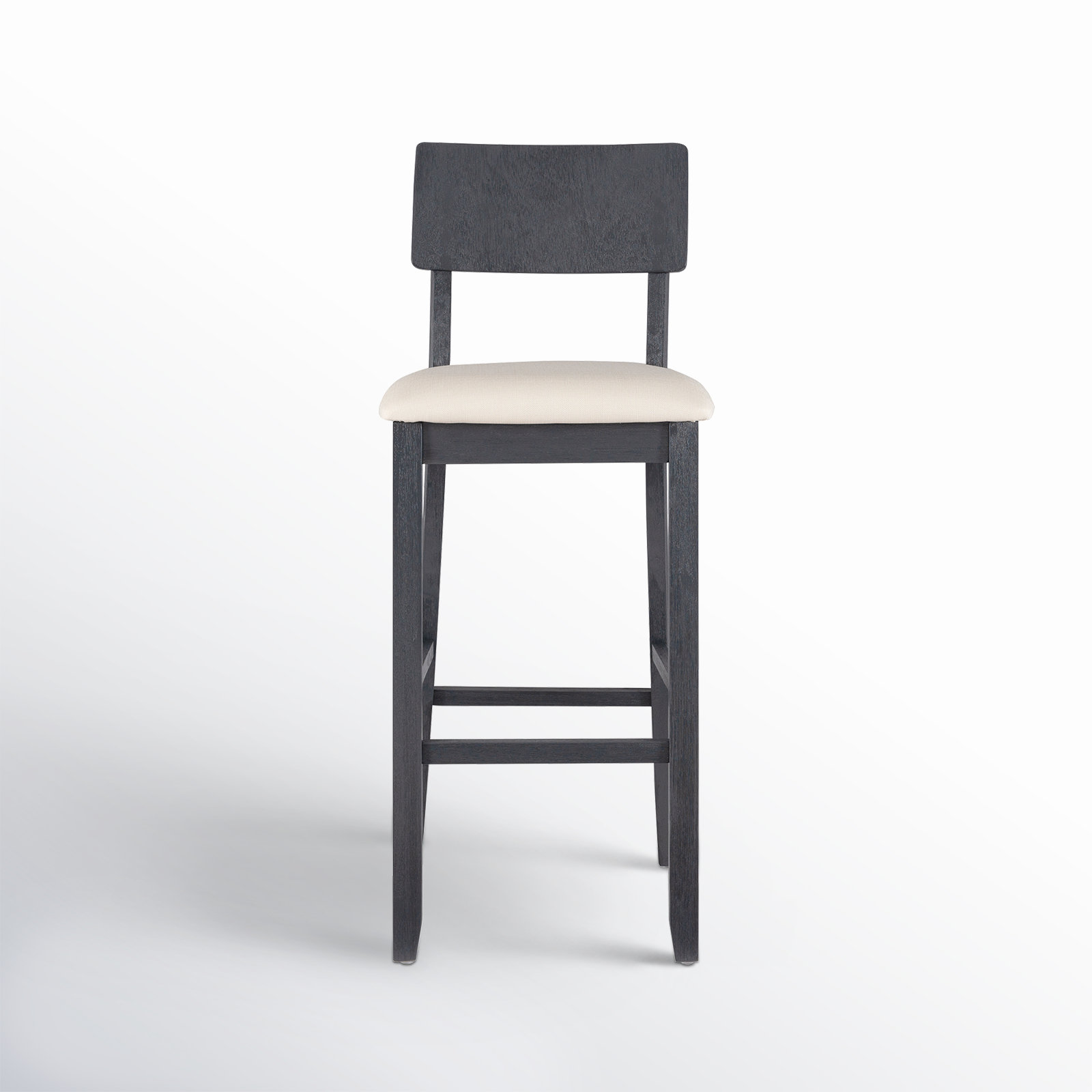 Paxton Upholstered Counter/Bar Stool, Bar Stool (30" Seat Height), Beige Seat/Dark Charcoal Frame
