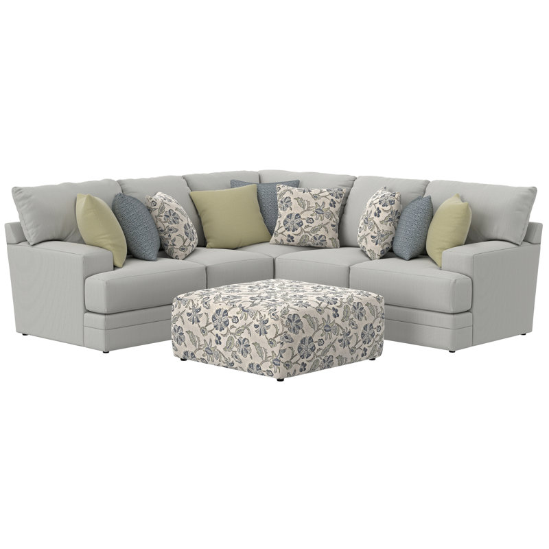 Youngblood - 2pc Sectional With Comfort Coil Seating, 41" Cocktail Ottoman And 9 Accent Pillows Included