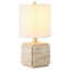 Grande lampe de table en pierre avec abat-jour en tissu veiné 16 po Kovac-417437400