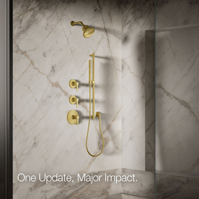 Cinq Single-Function Filtered Showerhead 2.5 GPM, Brushed Brass