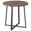 Table de bout ronde en bois d'ingénierie
