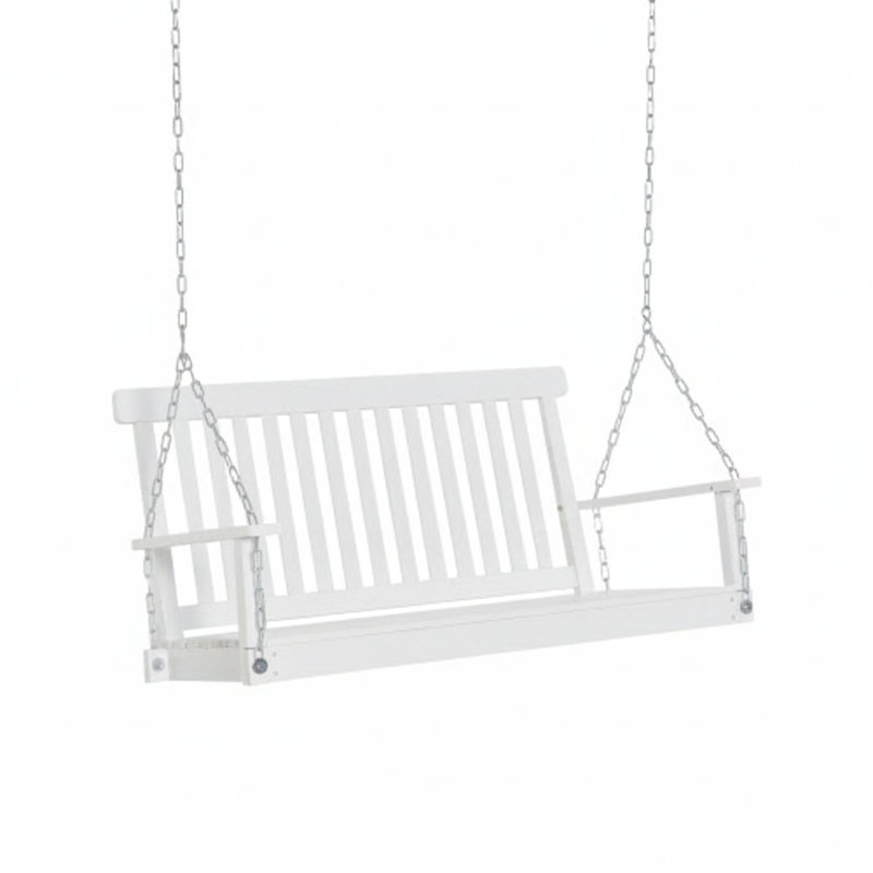 Balancelle de patio 2 places Outsunny, Blanc, 47,2 po