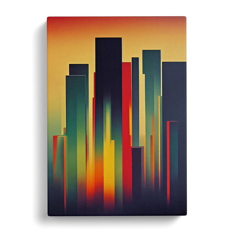 Wondrous City Skyline Abstract - Wrapped Canvas, 76cm H x 50cm W x 3cm D