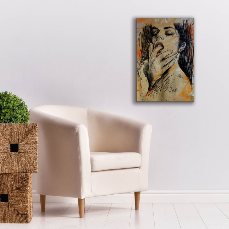 «Savor And Desire» par Loui Jover, art mural sur toile, H 26 po x l 18 po x P 0,75 po