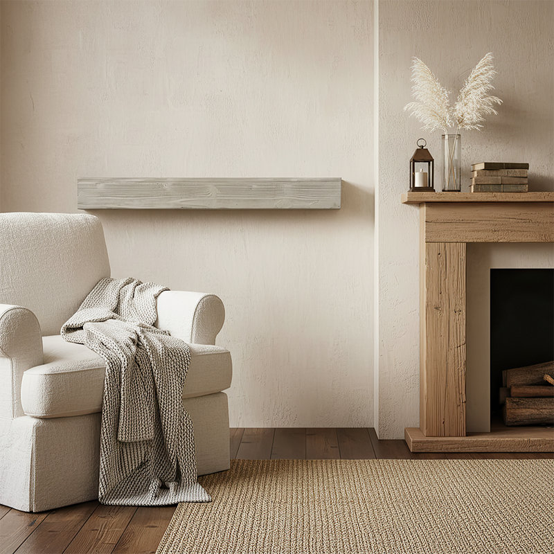 Wall Mounted Wood Fireplace Mantel