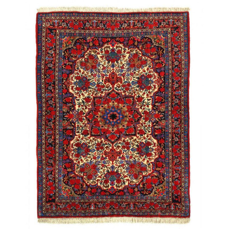 Tapis beige de conception unique 3 pi 11 po x 5 pi 3 po Gauti
