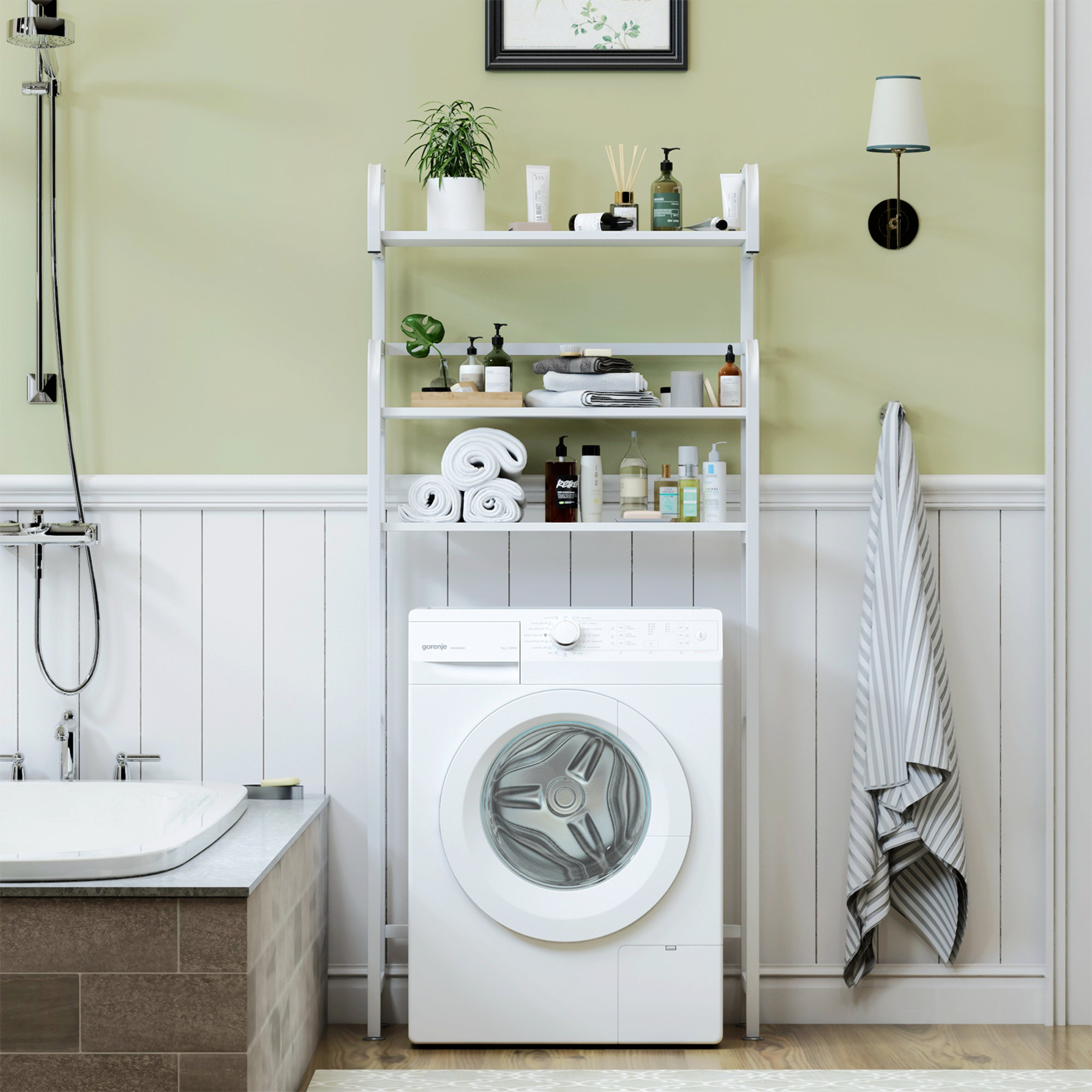 Ebern Designs Zakhari Iron Over The Toilet Storage Wayfair Canada