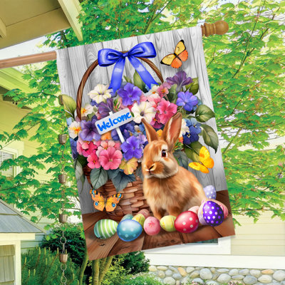 Drapeau «Welcome Bunny And Basket House»