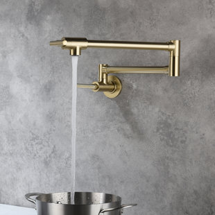 Contemporary Wall Mounted Pot Filler Kitchen Faucet