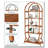 70.8" 5-Tier Modern Brown Arched Open Bookshelf For Office, Bedroom, Living Room