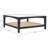 Manuia Square Glass And Linen Coffee Table