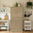 72 Inch Kitchen Pantry Cabinet, Rattan Door Farmhouse Storage Cabinet with a Large Drawer, Freestanding Wooden Kitchen Cupboard with Adjustable Shelves for Dining Room, Hallway