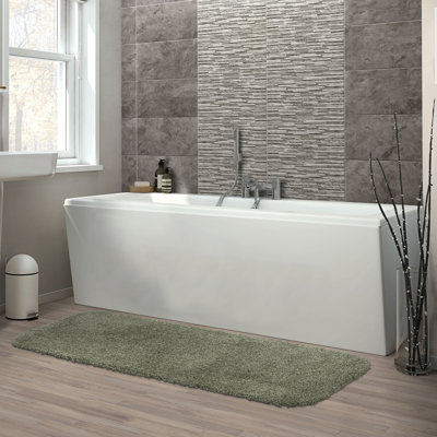 Tapis pour salle de bain en nylon Treye avec envers antidérapant